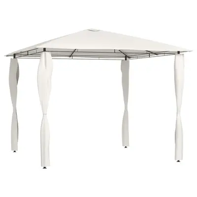 Pavilion cu huse pentru stalpi, crem, 3x3x2,6 m, 160 g/m2