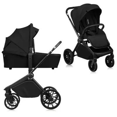 Carucior 2 in 1, Lionelo, Mika Plus, Cadru din aluminiu, Cu landou intarit si salteluta moale…