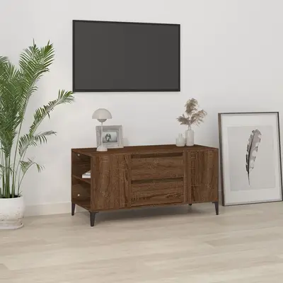 Comoda tv, stejar maro, 102x44,5x50 cm, lemn prelucrat