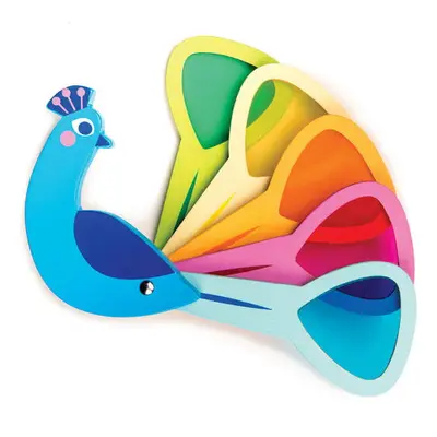 Tender Leaf Jucarie educativa, Paunul colorat, Tender Leaf Toys - Peacock Colours, din lemn…