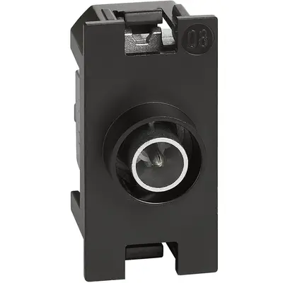 Priza coaxiala de trecere de capat, cu atenuare de 10 dB Bticino Living Now K4202P10, alb, negru…