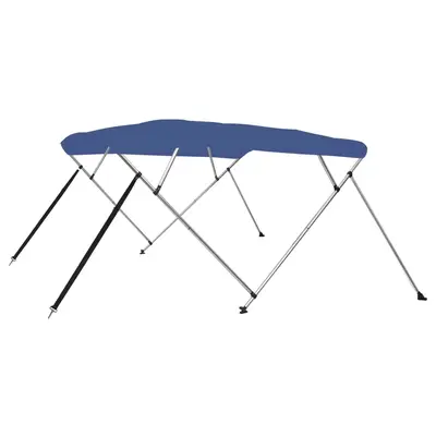 Parasolar barca bimini cu 4 arcuri, albastru, 243x196x137 cm