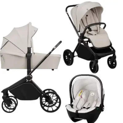 Carucior 3 in 1, Lionelo, Mika Plus, Cu scoica auto Moxie Bej, Reversibil, Cu sistem de ventilatie…