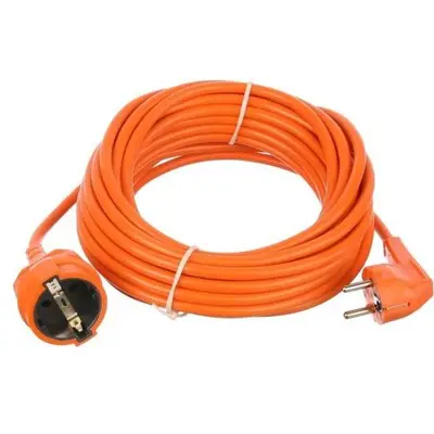 Prelungitor 20 metri cu stecher si cupla schuko, cablu 3x1,5mm, cauciucat, portocaliu TED Electric…