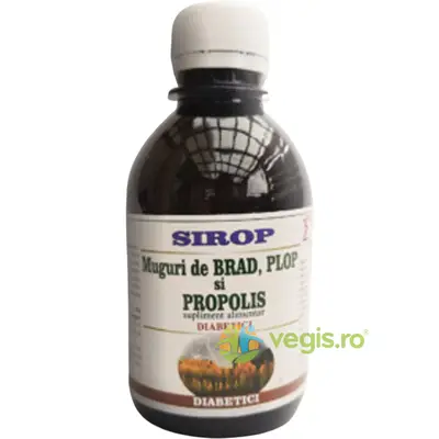 Sirop din Muguri de Brad, Muguri de Plop si Propolis pentru Diabetici 200ml