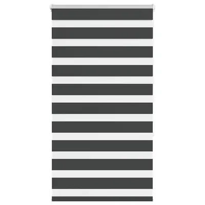 Jaluzea tip zebra neagra latime tesatura 80,9 cm poliester