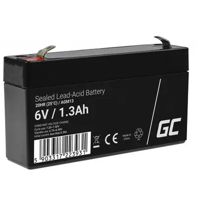 Green Cell AGM13 baterii UPS Acid sulfuric si placi de plumb (VRLA) 6 V 1,3 Ah