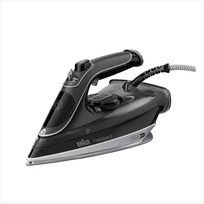 BRAUN Fier de calcat FreeStyle 5 SI5188BK, 2800W, jet de abur 220g/min, abur variabil 0-50 g/min…