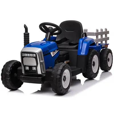 Tractoras electric pentru copii, Kinderauto BJ-611, 70W, 12V, echipare, PREMIUM cu remorca si…