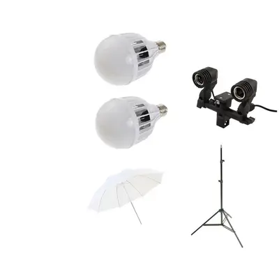 iShoot Starter kit lumina continua foto-video, iShoot KIT2X48W, umbrela de difuzie, 2x bec LED…