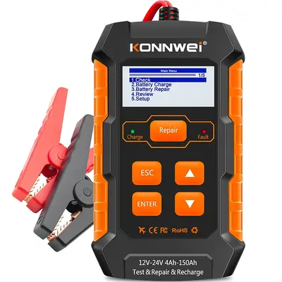 Tester incarcare si reparare baterii auto KONNWEI KW520 – Tester baterie 12V/24V cu functie de…
