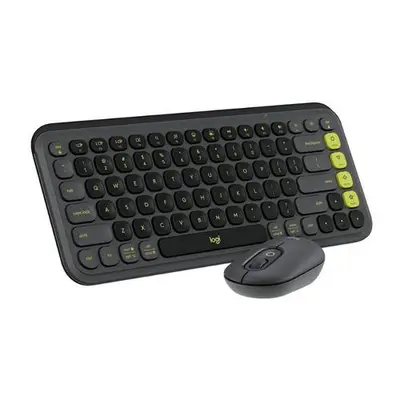 Kit tastatura si mouse Logitech Pop Icon Combo, Bluetooth, Layout US (Negru)