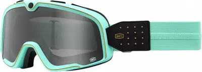 Ochelari cross atv 100% Barstow, lentila fumurie, culoare rama turcoaz