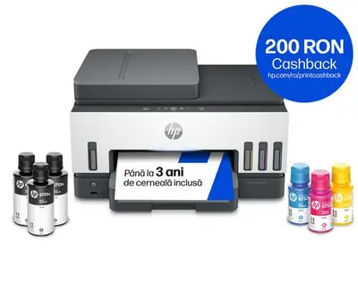 Multifunctional Inkjet HP Smart Tank 790 All-in-One, CISS, A4, Retea, Wi-Fi Direct, Bluetooth, ADF…
