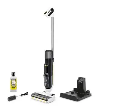 Aspirator vertical cu spalare Karcher FCV 3 Natural N, 160 W, Rezervor apa uzata 425 ml, Rezervor…