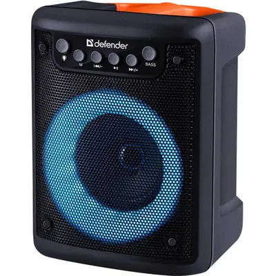 Defender Boxa portabila Defender Funky 10W, Lumina, BT, FM, USB, MIC, AUX, Negru