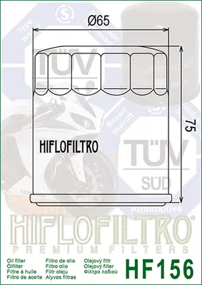 Filtru Ulei HF156 Hiflofiltro KTM 583.38.045.000 , 583.38.045.100 , 583.38.045.101