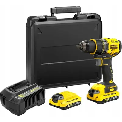 Stanley Masina de gaurit si insurubat Stanley SFMCD720D2K, 18 V, 2 x 2 Ah baterii, Diametru…