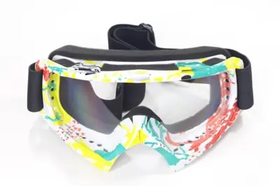 Ochelari cross enduro atv WB P-08,rama multicolor,sticla transparenta