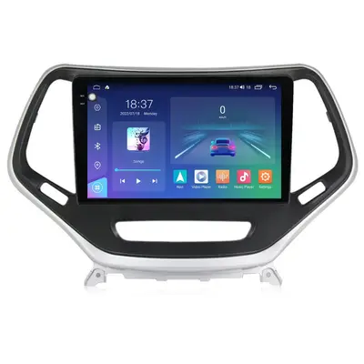 Navigatie dedicata cu Android Jeep Cherokee V 2014 - 2019, 4GB RAM, Radio GPS Dual Zone, Display 2K…