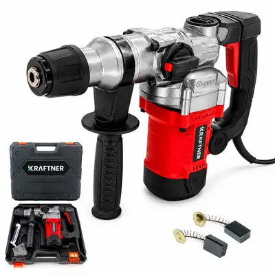 Ciocan rotopercutor 1800W, 7J, 1100rot/min, gaurire max 26mm, prindere SDS, carbuni rezerva si…