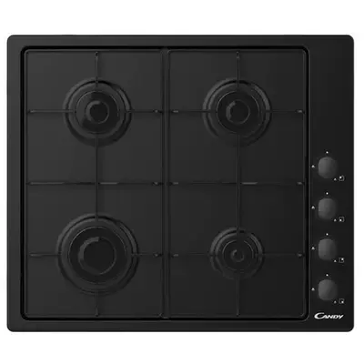 Plita incorporabila CHW6LBB gaz 4 arzatoare aprindere electrica 60cm Negru