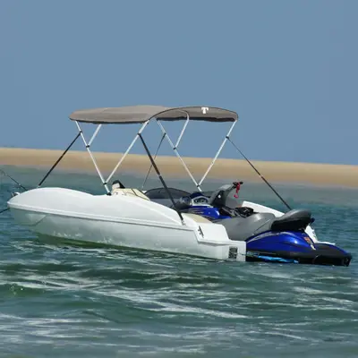 Parasolar bimini 3 arcuri pereti din plasa 183x(170-182)x137 cm