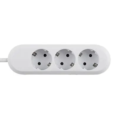Prelungitor Bachmann SMART 3xCEE7/3, fara intrerupator, lungime cablu 3m, H05VV-F 3G1.5, alb…