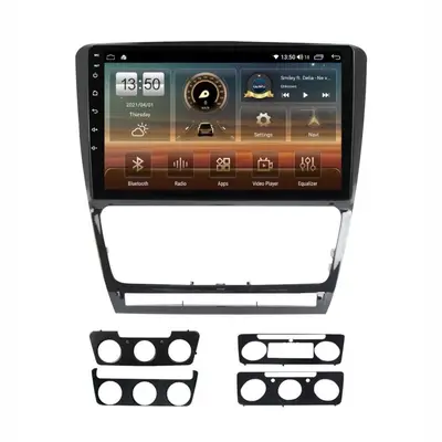 Navigatie dedicata cu Android Skoda Octavia II 2004 - 2013, negru, 4GB RAM, Radio GPS Dual Zone…