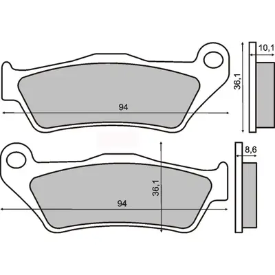 Placute frana echivalent MCB707 FA363