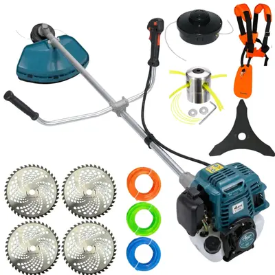 SUPER PACHET* 4timpi, 8.5cp Motocoasa pe benzina 4 timpi, 8.5CP, 58CC, 12000 rot/min, maner…
