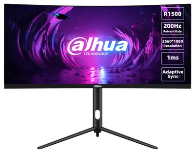 Monitor Gaming Dahua LM30-E330CA, 30", 2560 x 1080 pixeli, Black, Red, 3 ani Garantie