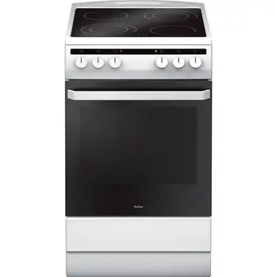 AMICA Aragaz Amica, 58CE2.315HQ W, Alb, vitroceramic, electric, 8 functii, 50 cm latime, 65 L