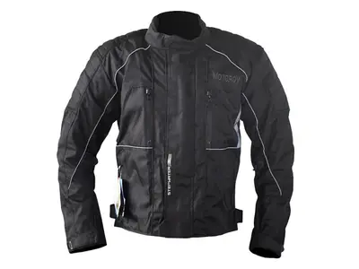 Geaca moto textila NAL-1108 protectii coloana, coate si umeri, culoare negru, marime M
