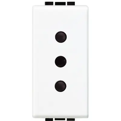 Priza standard italian 1 modul 10A Living Light Bticino N4113, alb