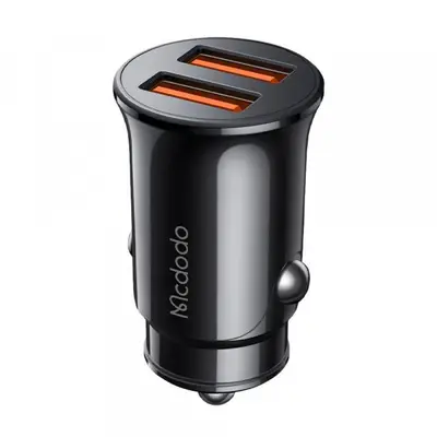 Mcdodo Incarcator Auto McDodo CC-6602, 12W, 2.4A, 2 x USB-A, Negru