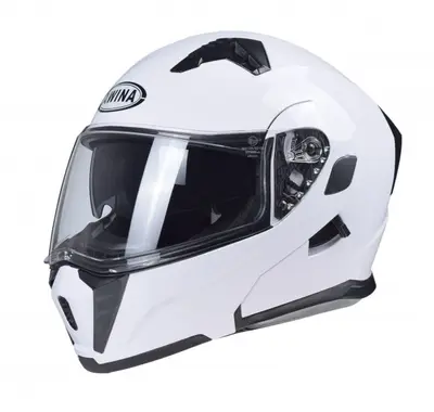 Casca moto rabatabila cu ochelari de soare, Awina JK906, culoare alb, marime L(59-60cm)