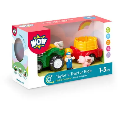 WOW Toys Jucarie pentru copii WOW Toys, Tractor cu remorca, Taylors Tractor Ride, 1-5 ani