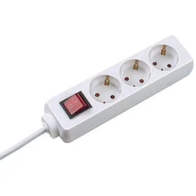 Prelungitor Bachmann SELLY 3xCEE7/3 PC, cu intrerupator, lungime cablu 1.5m, H05VV-F 3G1, alb…