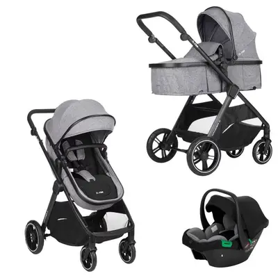 Carucior transformabil 3 in 1, Nurse, Wander C, Cu multiple accesorii, Pliere compacta, Sustine 22…