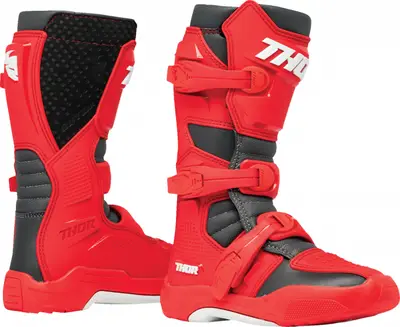 Cizme copii atv cross Thor Blitz XR, culoare rosu negru, marime 37