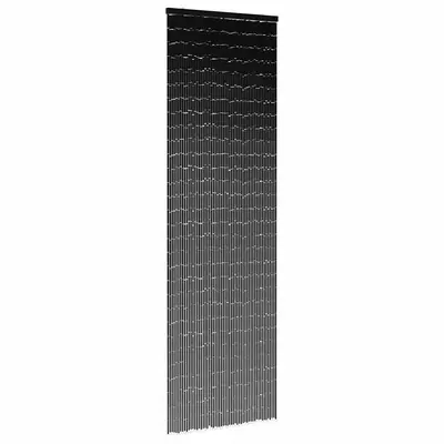 Perdele usa cu insecte gri inchis 56x185 cm bambus