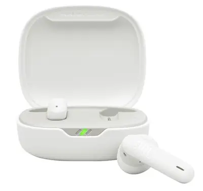 Casti In-Ear JBL Wave Flex 2, True Wireless, Bluetooth, Autonomie 10 ore/40 ore, IP54 (Alb)
