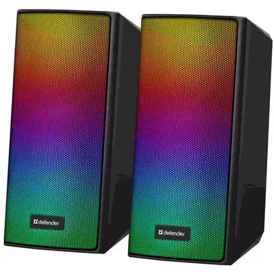 Defender Boxa computer Defender SPITFIRE 2.0, 6W, Bluetooth, USB, iluminare RGB, MP3, Negru