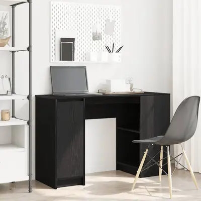 Birou stejar negru 120x42x76 cm lemn prelucrat
