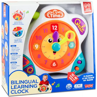 Little Learner Jucarie interactiva Little Learner Primul meu ceas, invata ceasul, 2 limbi