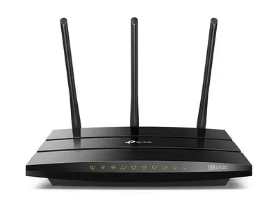Router TP-LINK, model: AC1200 Archer C1200, MANAGEMENT, WIRELESS, PORTURI: 4x Gbic 10/100/1000