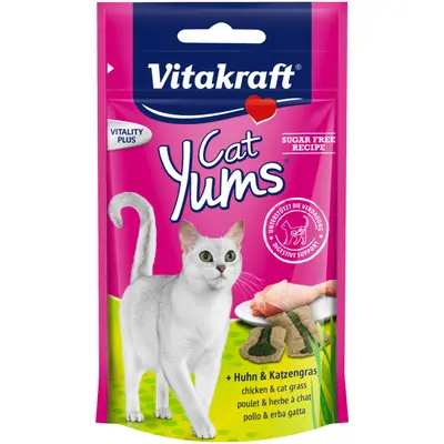 Vitakraft Recompense Cat Yums Pui/Iarba Pisicii 40 g
