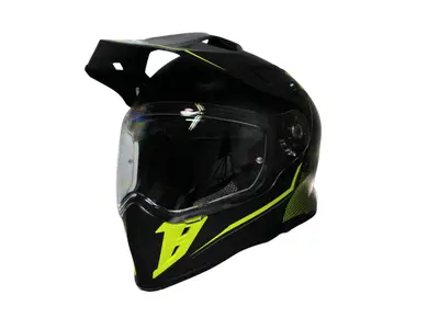 Casca Motocross cu viziera si ochelari VCAN H331, Culoare Negru Galben Intens, Marime XXL