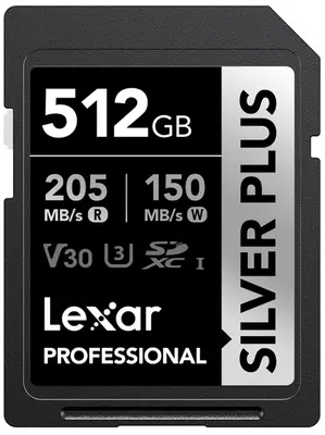 Card de memorie Lexar Professional SILVER Plus 1066x LSDSIPL512G-BNNNG, 512GB, SDXC, UHS-I U3 A2…